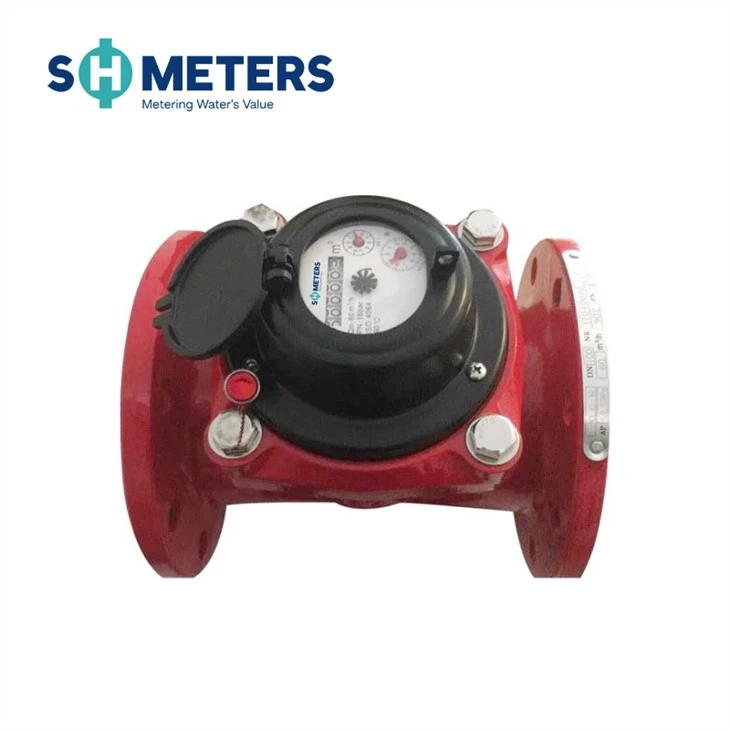 Bulk Horizontal Woltmann Detachable Red Color Water Meter